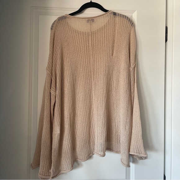 *boutique* Petal Dew distressed beige sweater 2X - Picture 5 of 9